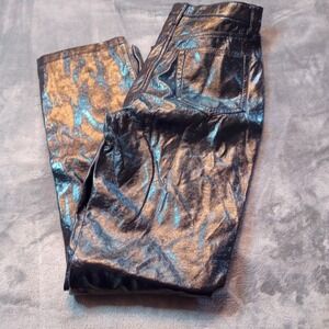 Abercrombie & Fitch 90s Ultra High Rise Straight Jean Black 27‎ 4L Faux Leather
